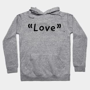 Love Single Word Design Hoodie